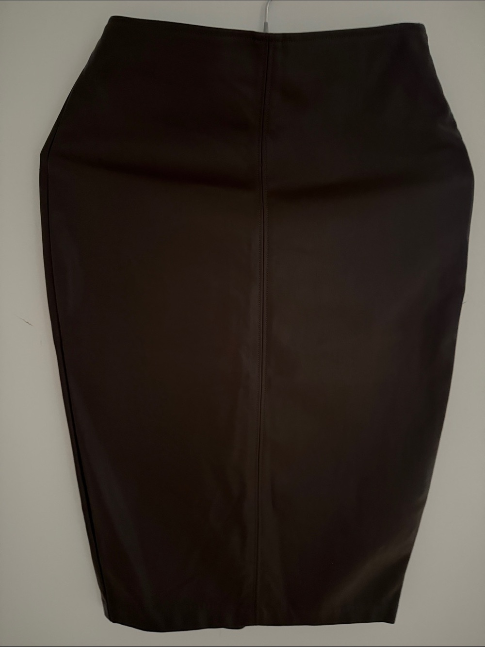 Beautiful Classic Dark chocolate Faux Leather Pencil Skirt